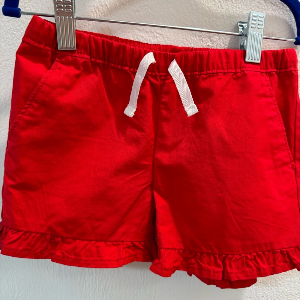 Carters pull on shorts with ruffle embellishment.